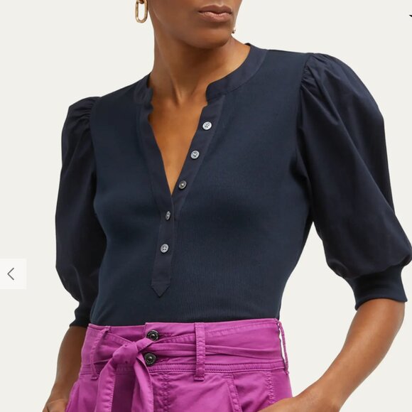 Veronica Beard Coralee Navy Top Size Small - Picture 2 of 6